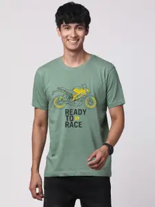 ADRO Men Graphic Printed Round Neck Cotton T-shirt