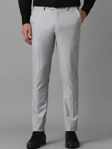 Louis Philippe Men Textured Slim Fit Formal Trousers