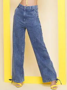 BAESD Women Straight Fit High-Rise Light Fade Jeans