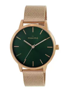 maxima Men Dial & Stainless Steel Straps Analogue Watch O-66730CMGR