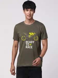 ADRO Men Graphic Printed Round Neck Cotton T-shirt