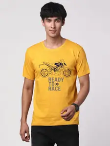 ADRO Men Graphic Printed Round Neck Cotton T-shirt