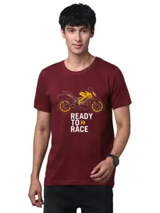 ADRO Men Graphic Printed Round Neck Cotton T-shirt