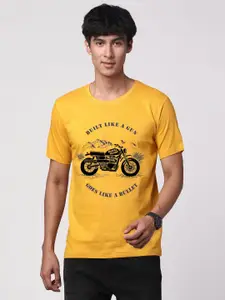 ADRO Men Graphic Printed Round Neck Cotton T-shirt