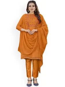 JULEE Floral Embroidered Silk Georgette Unstitched Dress Material