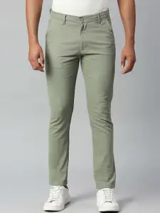 Dennis Lingo Men Tapered Fit Solid Regular Trousers