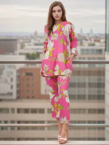 BAESD Floral Printed Top With Trouser