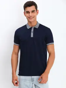 Allen Solly Men Solid Polo Collar Cotton T-shirt