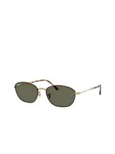 RAY-BAN Women Polarized Green Lens Irregular Sunglasses - 0RB374992735858
