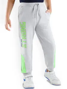 Honeyhap Boys Printed Pure Cotton Mid-Rise Joggers