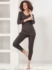 INFERNO Women Polycotton Thermal Top and Pant Set with Fleeced linning