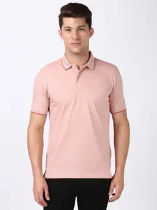 Peter England Men Conversational Printed Polo Collar Cotton T-shirt