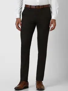 Van Heusen Men Checked Slim Fit Formal Trousers