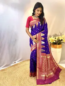 DEVATITHI Ethnic Motifs Zari Silk Blend Saree