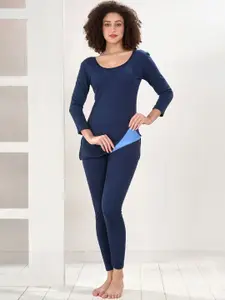 INFERNO Women Polycotton Thermal Top and Pant Set with Fleeced linning