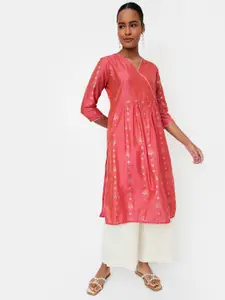 max Women Woven design A-Line Kurta
