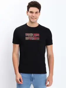 Allen Solly Men Graphic Printed Round Neck Cotton Slim Fit T-shirt