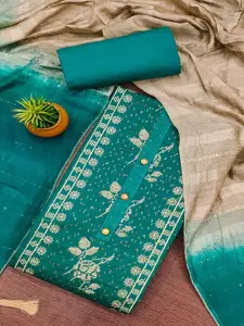 Peachmode Women Embroidered Unstitched Dress Material