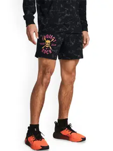 UNDER ARMOUR UA Project Rock Rival Terry Men Mid Rise Sports Shorts