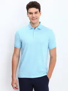 Allen Solly Men Floral Printed Polo Collar Cotton T-shirt