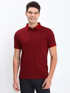 Allen Solly Men Floral Printed Polo Collar Cotton T-shirt