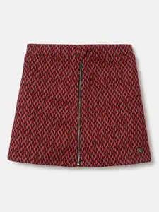 ELLE Girls Printed A-Line Mini Skirt