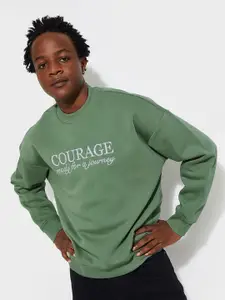 max URB_N Men Oversized Back Printed Sweatshirt