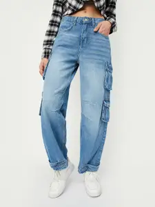 max Women Highly Distressed Light Fade Jeans