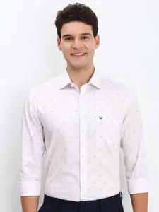 Allen Solly Men Spread Collar Geometric Printed Cotton Slim Fit Formal Shirt