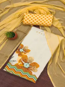 Peachmode Women Floral Printed Pure Cotton Unstitched Dress Material