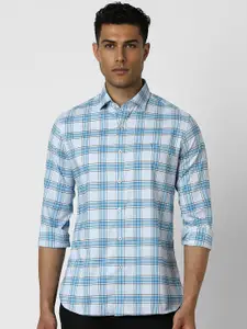 Van Heusen Sport Men Cotton Slim Fit Tartan Checks Casual Shirt