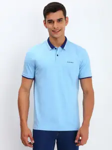 Allen Solly Men Solid Polo Collar Cotton T-shirt