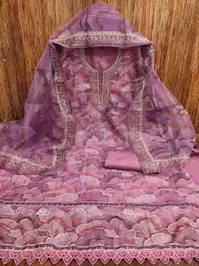 Maroosh Embellished Beads & Stones Organza Unstitched Dress Material