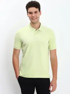 Allen Solly Men Geometric Printed Polo Collar Cotton T-shirt