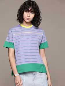 The Roadster Lifestyle Co. Striped Relaxed Fit T-shirt