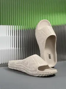 HRX by Hrithik Roshan Men Self Design Rubber Sliders