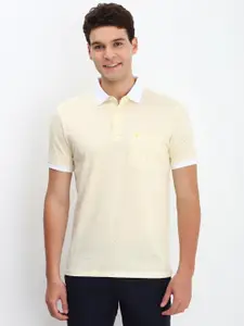 Allen Solly Men Floral Printed Polo Collar Cotton T-shirt