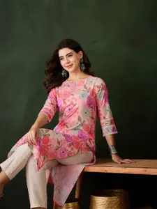 Sangria Floral Printed  Pure Cotton Kurta