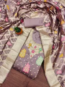 Maroosh Floral Woven Design Zardozi Banarasi Jacquard Unstitched Dress Material