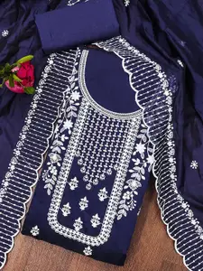 Maroosh Embellished Thread Work Unstitched Dress Material