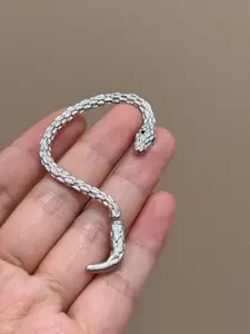 VAGHBHATT Silver Plated Snake Shaped Ear Cuff Earring