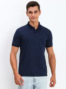 Allen Solly Men Conversational Printed Polo Collar Cotton T-shirt