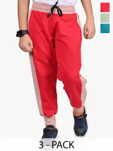 BAESD Boys Pack Of 3 Mid-Rise Regular Fit Joggers
