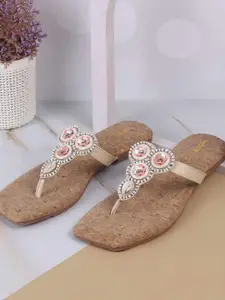 Mochi Women Open Toe Slip-On Flats