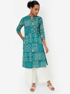 max Ethnic Motifs Printed Mandarin Collar Straight Kurta