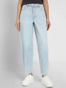 AMERICAN EAGLE OUTFITTERS Women Low solid cotton Distress Jeans