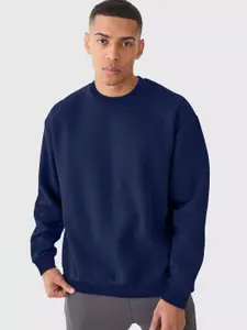 Maniac Men Solid Round Neck Cotton Pullover Sweatshirt