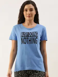 Kryptic Women Printed Cotton Lounge T-Shirt