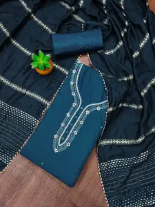 Maroosh Floral Embroidered Beads and Stones Unstitched Dress Material