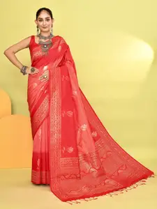 elora Ethnic Motifs Woven Design Zari Banarasi Saree